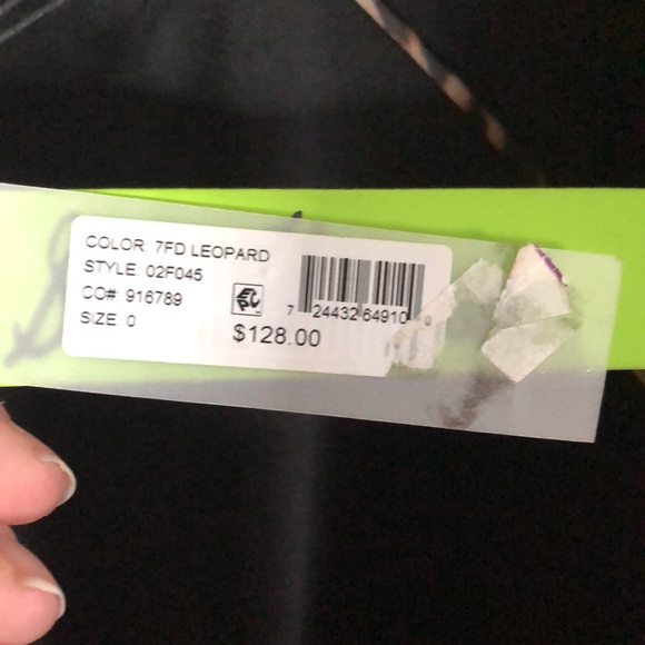 Sam Edelman spaghetti strap slinky midi dress with leopard detailing - Picture 4 of 8